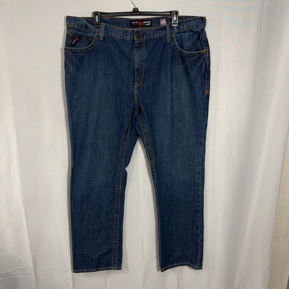 Ariat Jeans FR M4 Low Rise Boot 44x34 Flame Resistant Work Denim Blue Mens